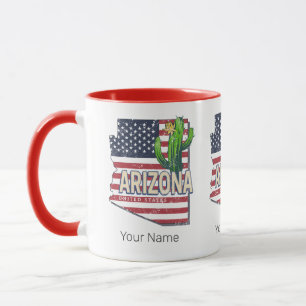 Arizona State United States Retro Map Vintage USA Mug
