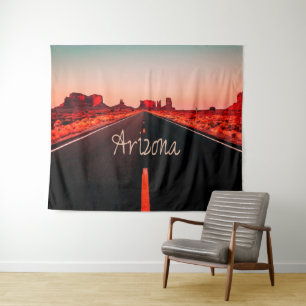 Arizona Sunrise Desert Red Rocks Tapestry