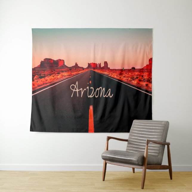 Arizona Sunrise Desert Red Rocks Tapestry (In Situ (Horizontal))