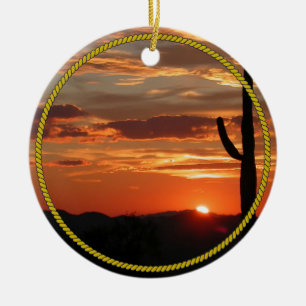 Arizona Sunset--beautiful, Ceramic Tree Decoration