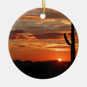 Arizona Sunset--Breathtaking, Ceramic Tree Decoration