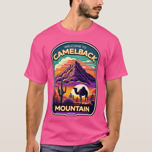 Arizona Sunset Camelback Mountain Vintage T-Shirt (Front)