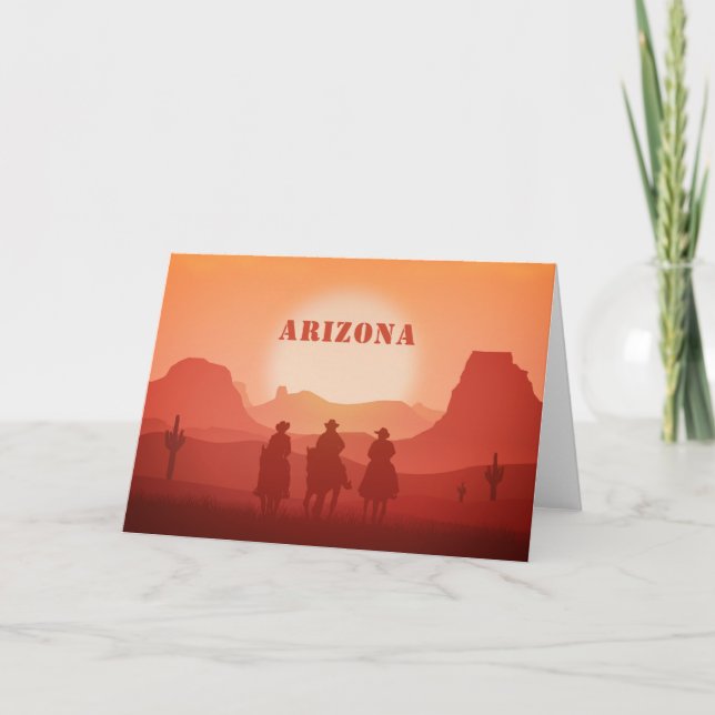 Arizona Sunset custom greeting card (Front)
