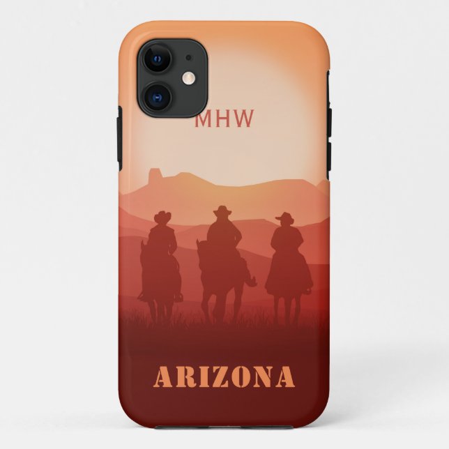 Arizona Sunset custom monogram phone cases (Back)
