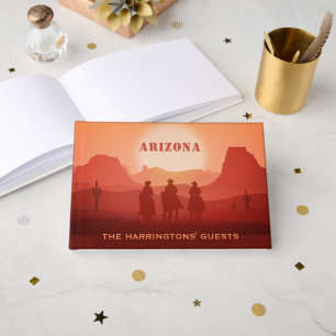 Arizona Sunset custom text Guest Book