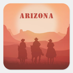 Arizona Sunset custom text stickers