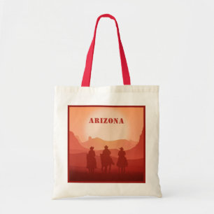 Arizona Sunset custom text tote bags