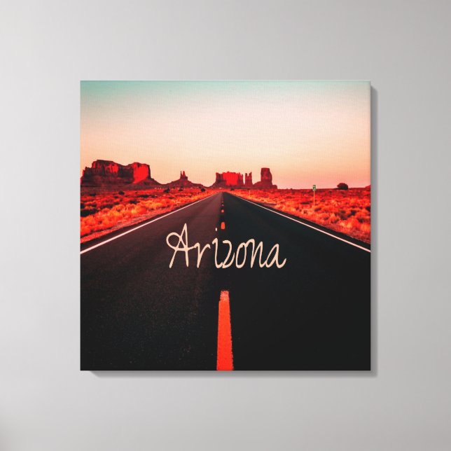 Arizona Sunset Desert Red Rocks Canvas Print (Front)