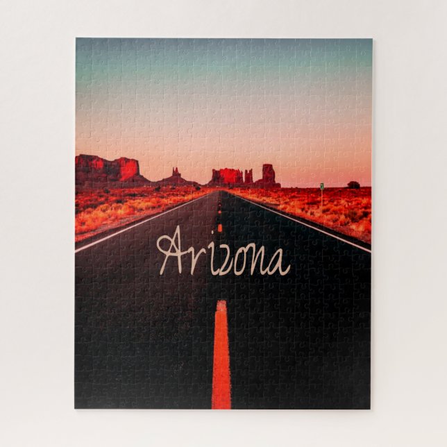 Arizona Sunset Desert Red Rocks Jigsaw Puzzle (Vertical)