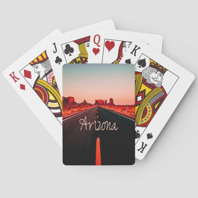 Arizona Sunset Desert Red Rocks Playing Cards (Back)