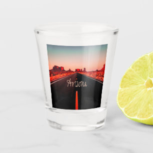 Arizona Sunset Desert Red Rocks Shot Glass