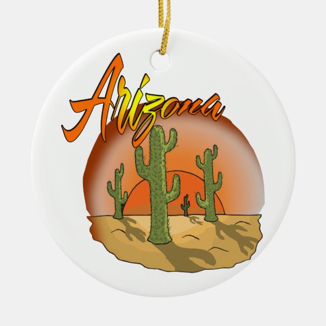 Arizona Sunset Ornament (Front)