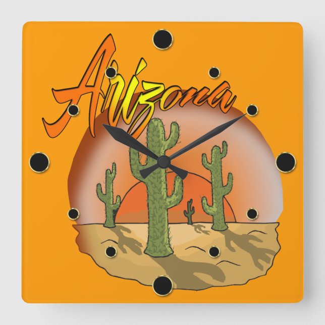 Arizona Sunset  Wall Clock (Front)