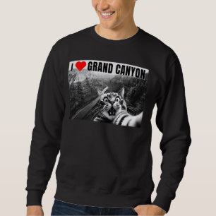 Arizona Surprised Scared Cat Selfie I Love Grand C Sweatshirt