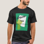 Arizona T-shirt<br><div class="desc">The T-shirt design saying "1912, " "Arizona" and "The Grand Canyon State" is colored black with turquoise ink in it. It is made out of 100% cotton.</div>