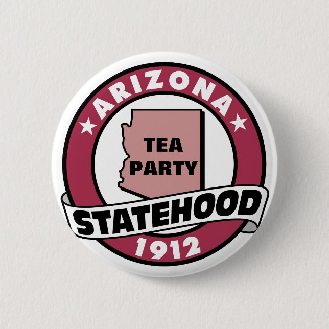 ARIZONA TEA PARTY STATE 6 CM ROUND BADGE (Front)