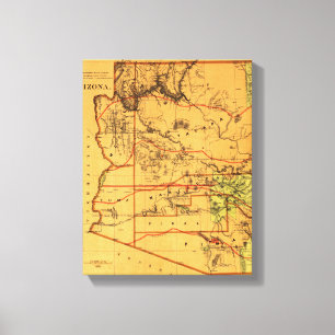Arizona TerritoryPanoramic MapArizona Canvas Print