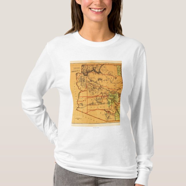 Arizona TerritoryPanoramic MapArizona T-Shirt (Front)