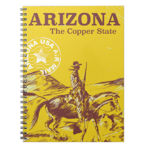 Arizona the copper state vintage travel poster notebook