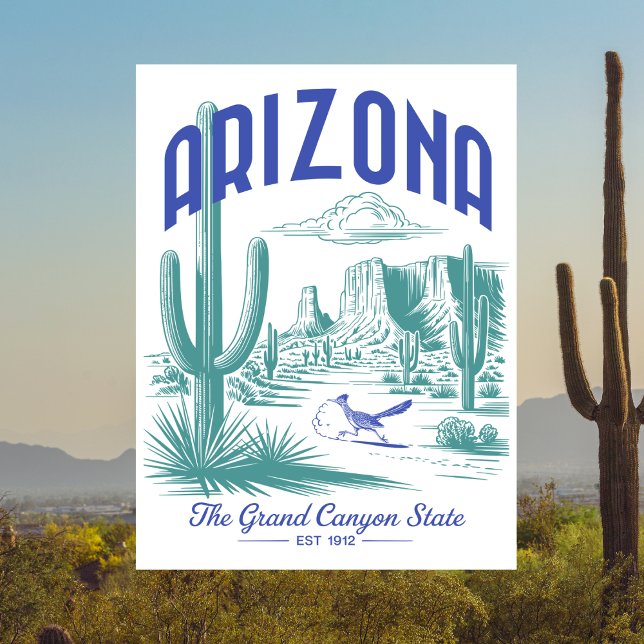 Arizona The Grand Canyon State Est. 1912 Postcard (Arizona The Grand Canyon State Est. 1912 Postcard)