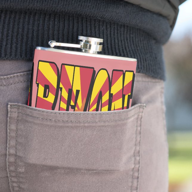 Arizona the Grand Canyon State Hip Flask (In Situ)