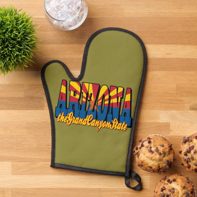 Arizona the Grand Canyon State Oven Mitt (Top down)