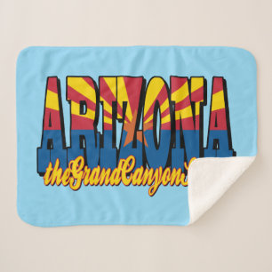 Arizona the Grand Canyon State Sherpa Blanket