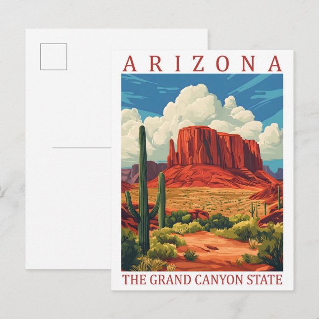 Arizona the Grand Canyon State USA Travel Place Postcard (Front/Back)