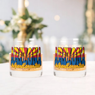 Arizona the Grand Canyon State Whiskey Glass