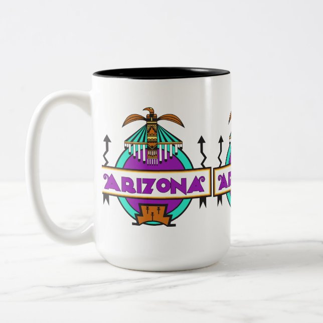 Arizona Thunderbird Shield Two-Tone Coffee Mug (Left)