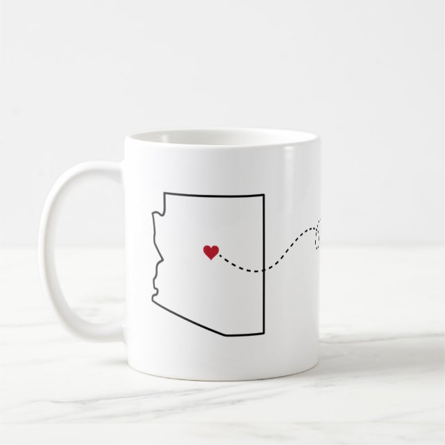 Arizona to California - Heart2Heart Coffee Mug (Left)