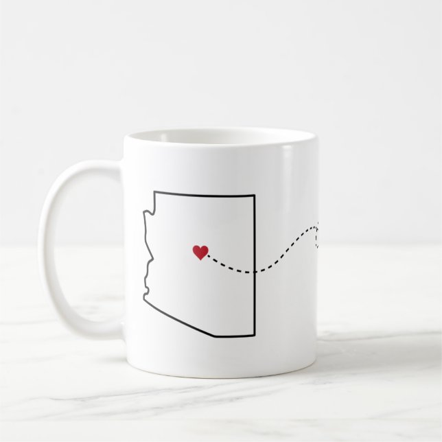 Arizona to Florida - Heart2Heart Coffee Mug (Left)