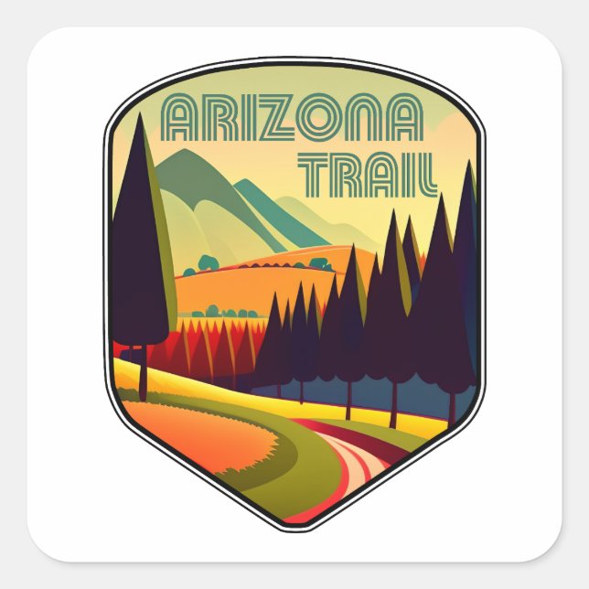 Arizona Trail Colours Square Sticker (Front)