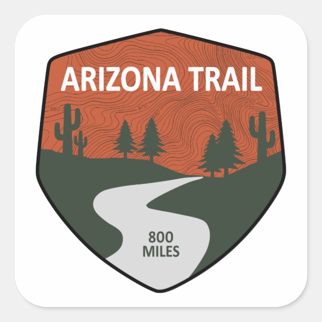 Arizona Trail Square Sticker (Front)