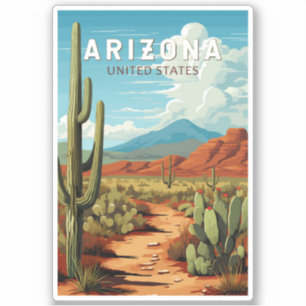 Arizona Travel Art Vintage