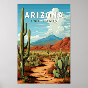Arizona Travel Art Vintage Poster