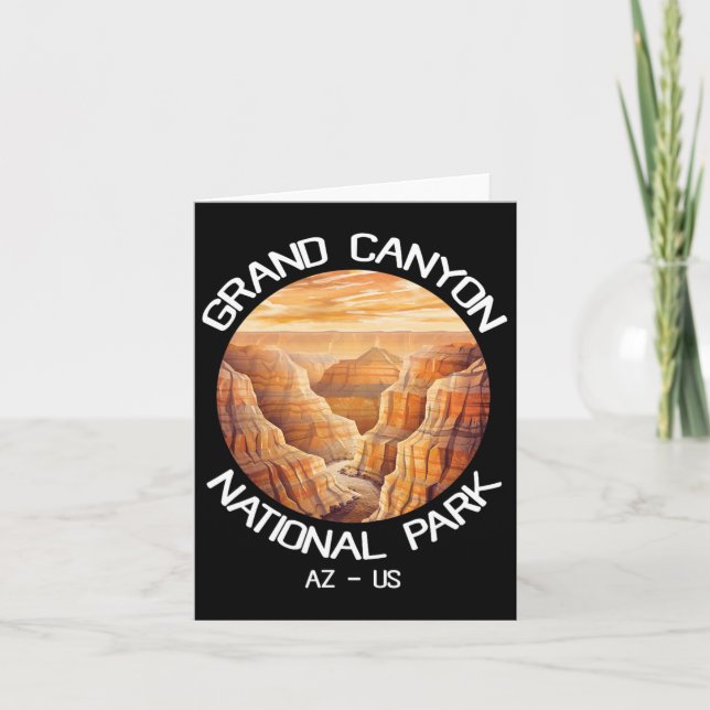 Arizona Us National Park Travel Hiking Grand Canyo Card (Front)