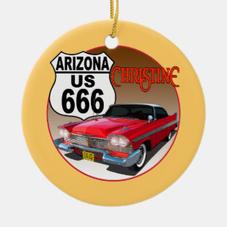 Arizona US Route 666 - Christine Ceramic Tree Decoration