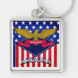Arizona USA Flag Key Ring
