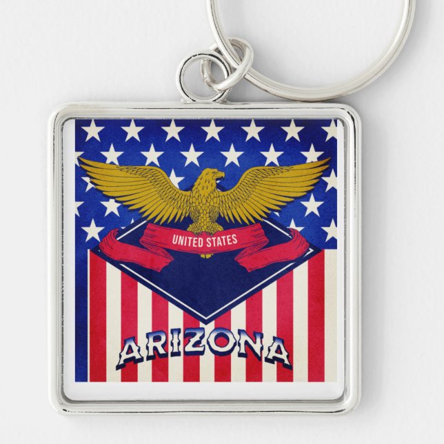 Arizona USA Flag  Key Ring (Front)