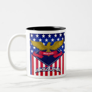 Arizona USA Flag Two-Tone Coffee Mug