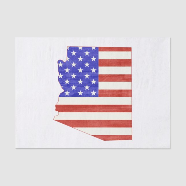 Arizona USA silhouette state map Tissue Paper (Front)