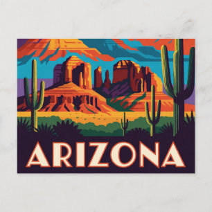 Arizona USA Sonoran Desert And Red Rock Travel 🌵 Postcard