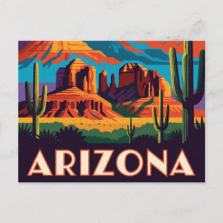 Arizona USA Sonoran Desert And Red Rock Travel 🌵 Postcard