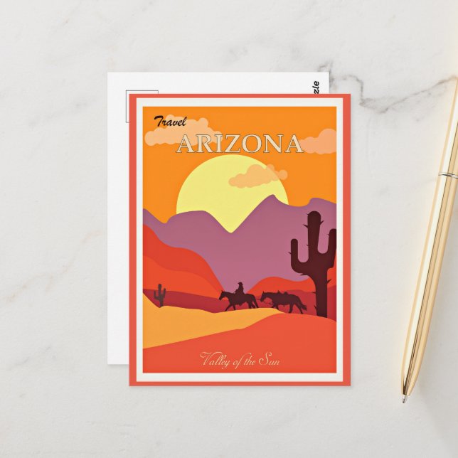 Arizona Valley of the Sun Postcard (Front/Back In Situ)
