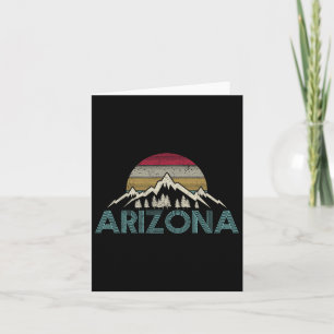 Arizona Vintage Retro Mountains Nature Hiking Souv Card