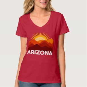 Arizona Vintage Retro Sunset Silhouette Mountain T-Shirt