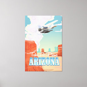Arizona vintage travel poster canvas print