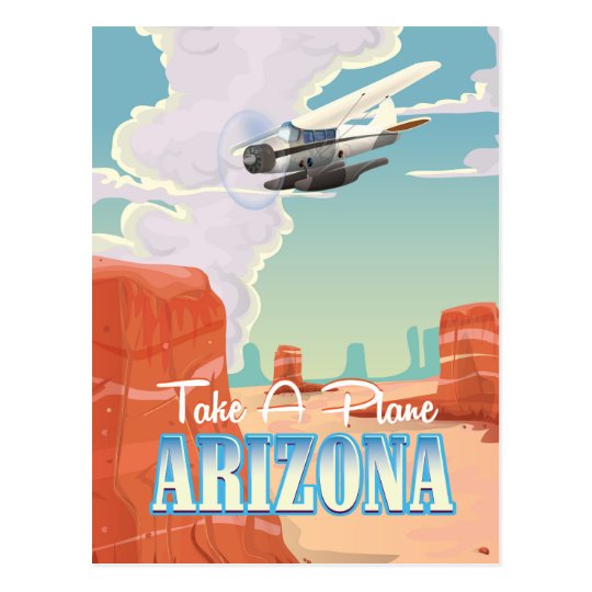 Arizona vintage travel poster postcard