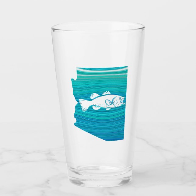 Arizona Wave Fishing Glass (Front)
